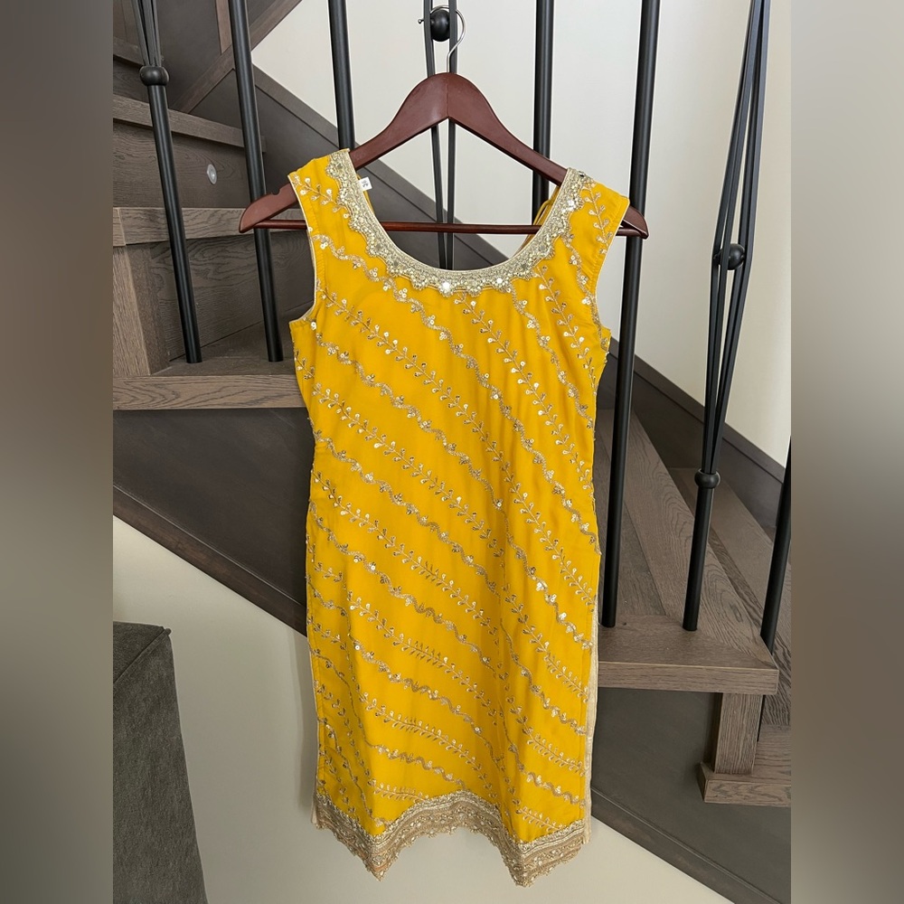 Yellow Sharara Suit